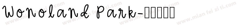 Wonoland Park字体转换